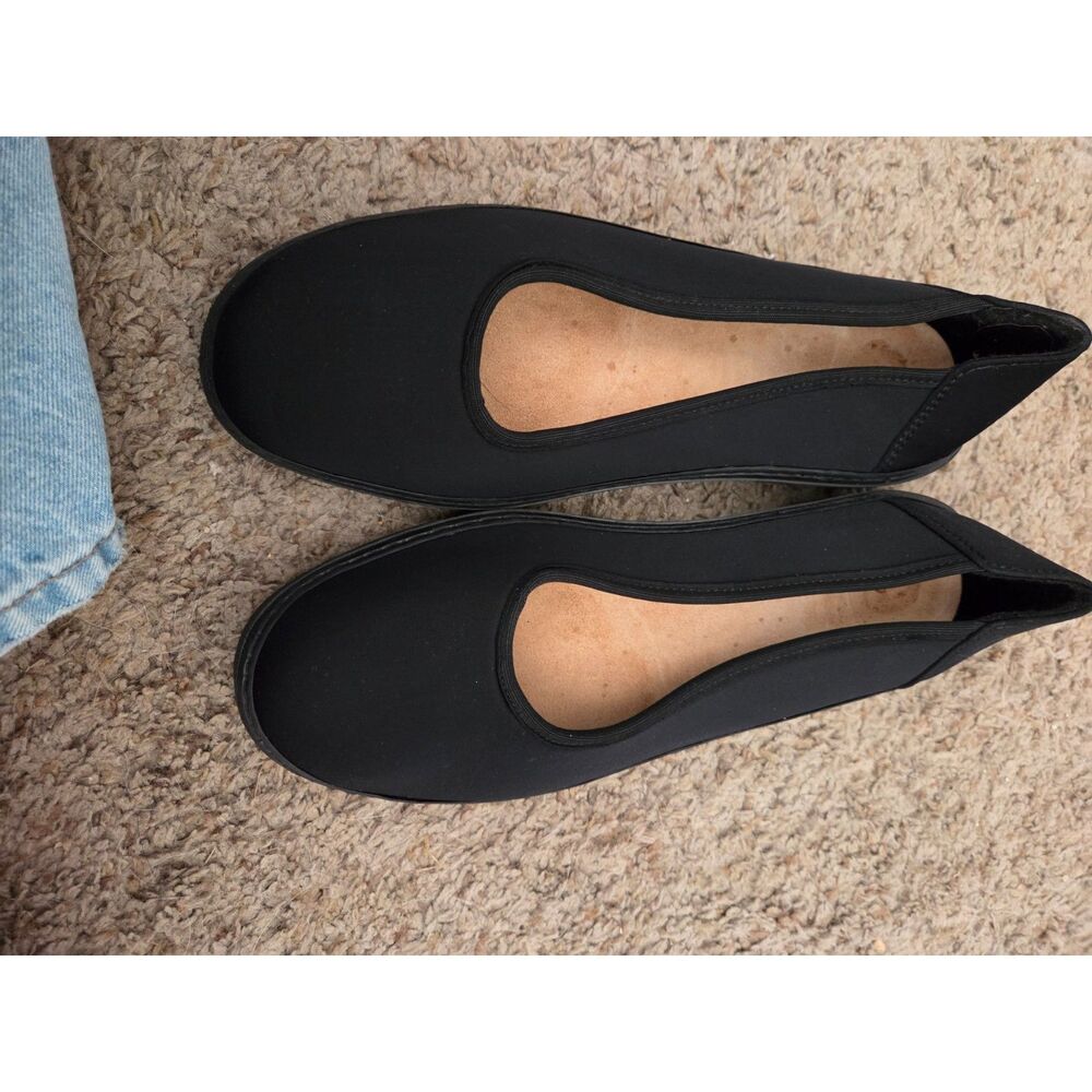 Bonaterra by Natevo Women's Black Fabric Ballet Flats